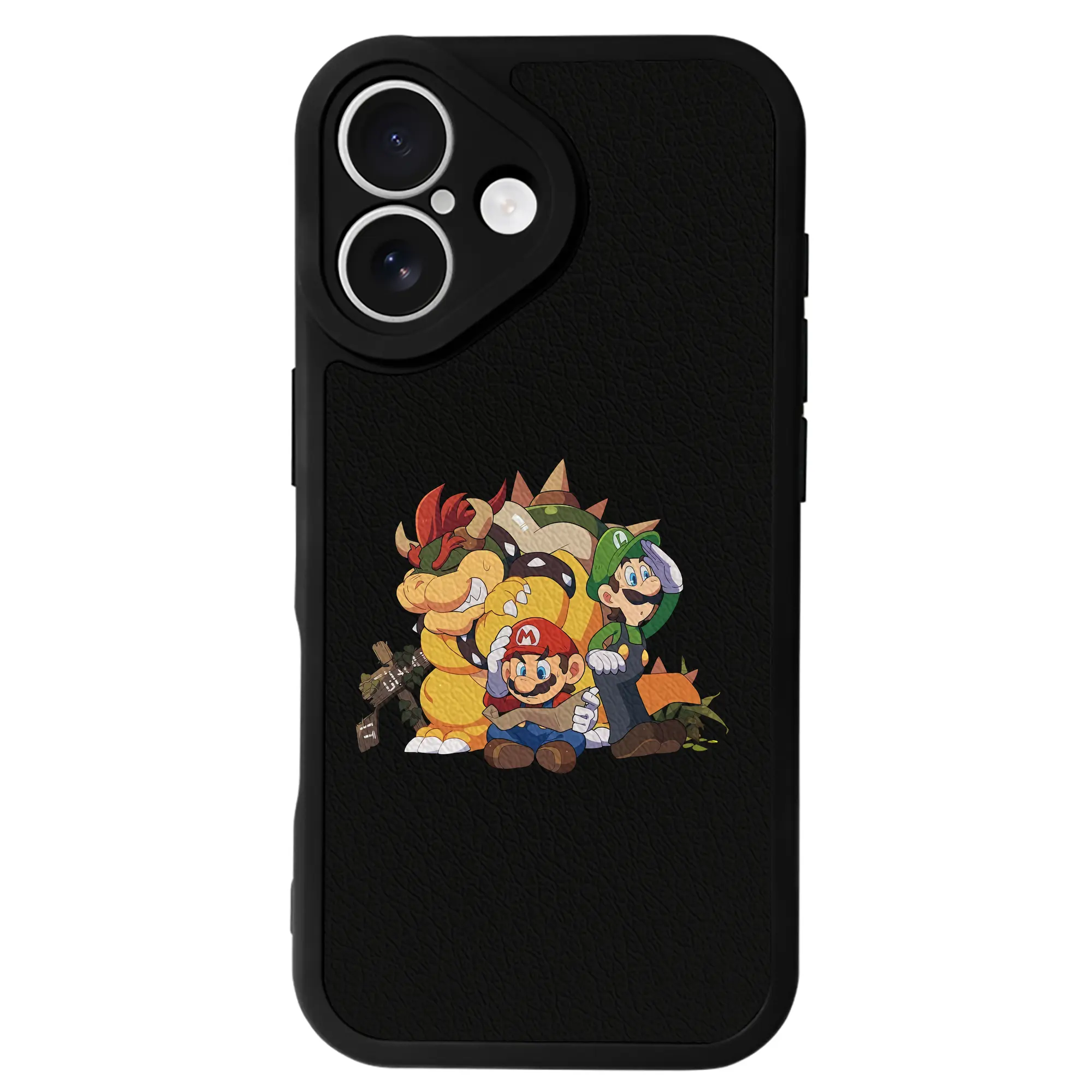 マリオ グッズ クッパ - IPhone 16シリーズ対応 ・ シリコンスマホケース ・ レザー調 ・ 高精度フィット ・ 耐衝撃 ・ ワイヤレス充電対応 ・ 精密カット